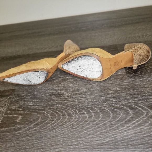 Donald Pliner Snake print heels And Suade 6M Heel Size 6 - Picture 4 of 4